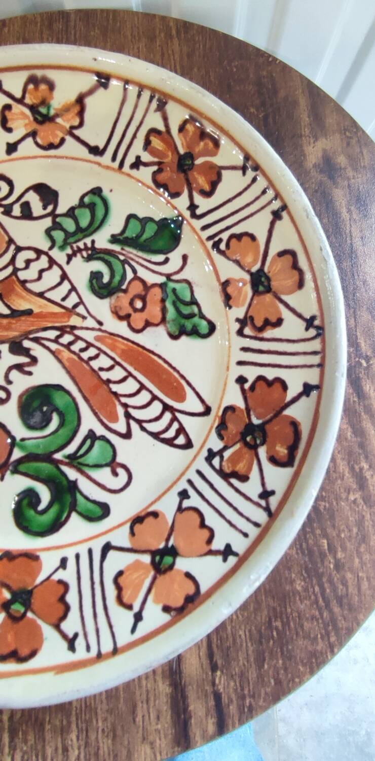 Ceramic plate Mathé Dénes pottery Korond