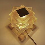 Art Deco Lamp by Maison Desny, Chrome Glass
