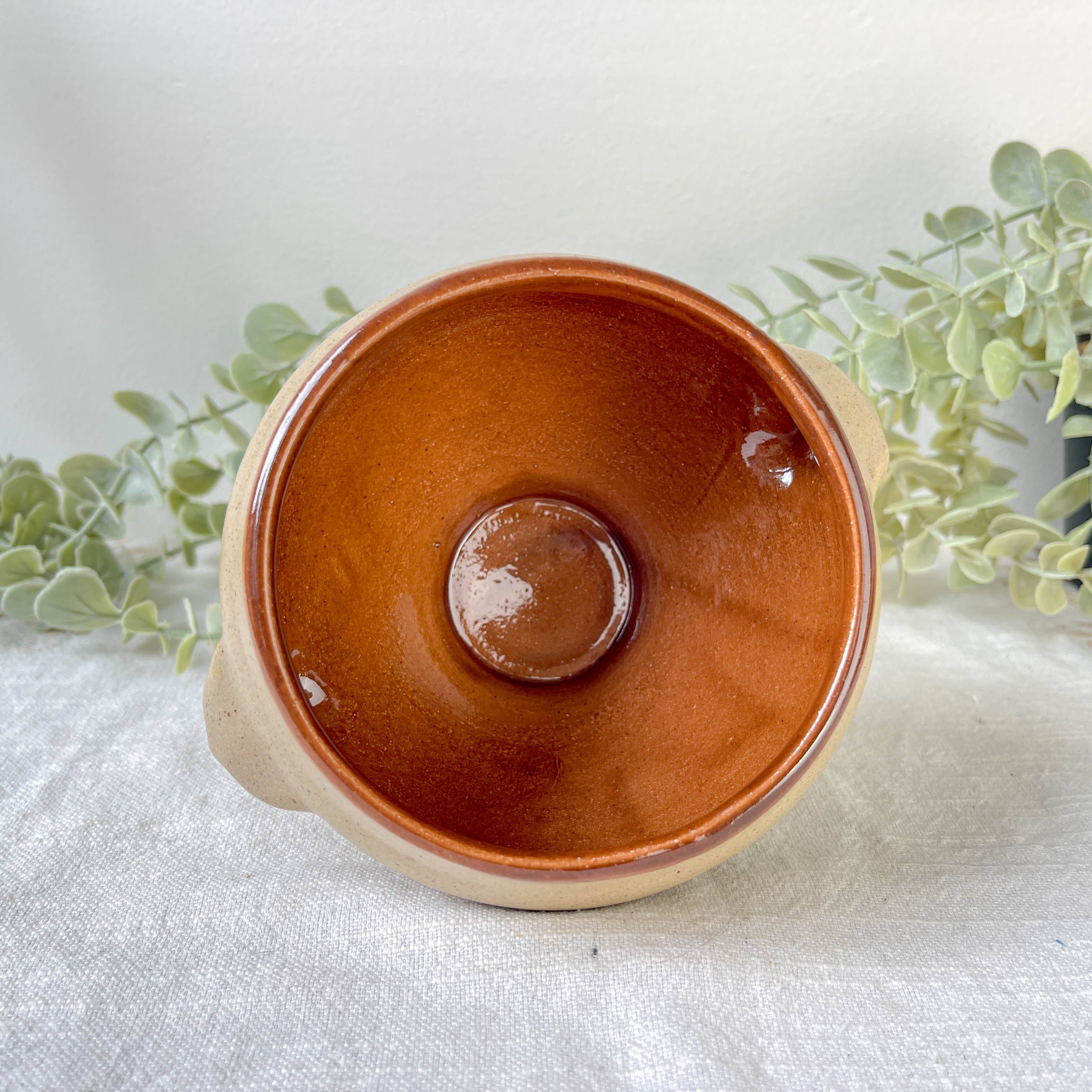 6 Vintage Emile Henry Ceramic Lion Head Onion Soup Bowls
