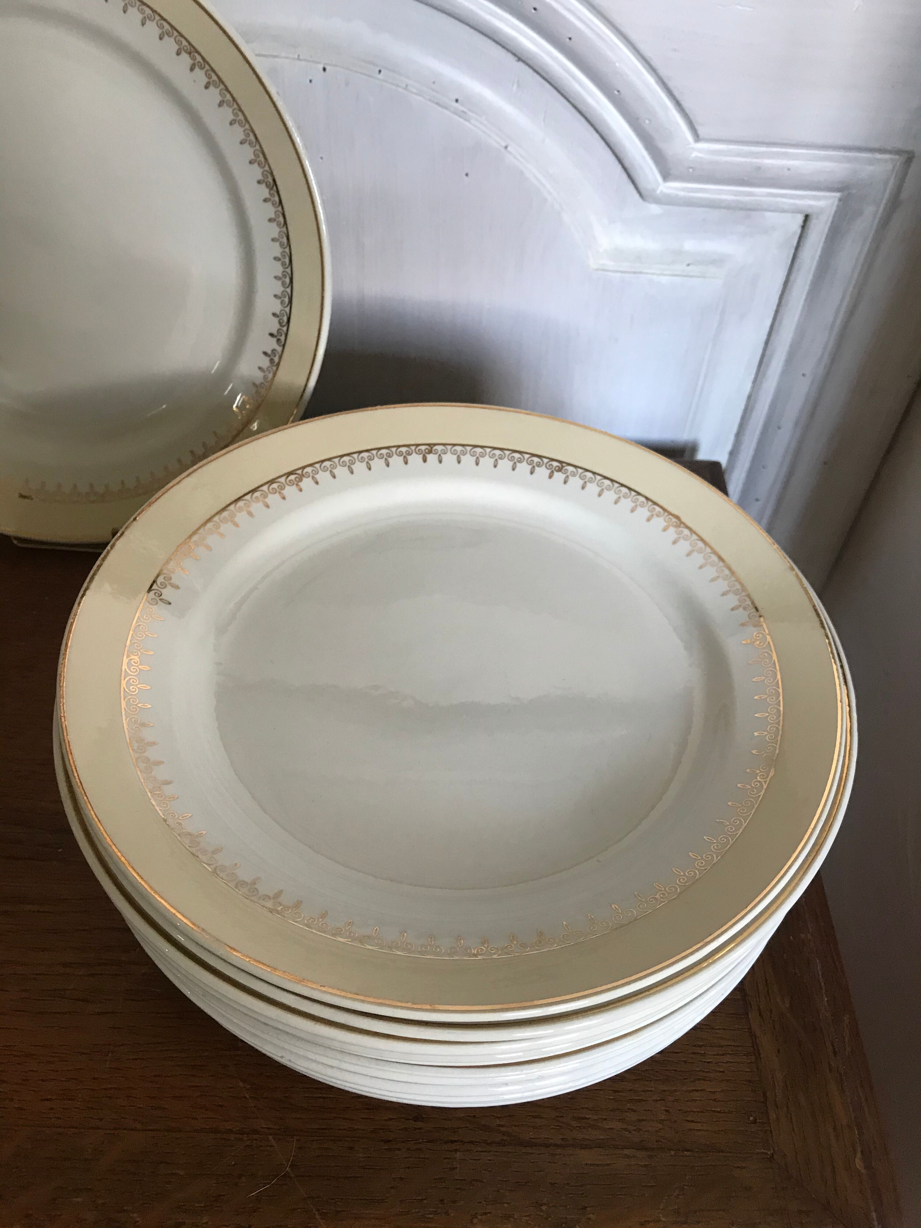 Set of 6 flat plates Lunéville