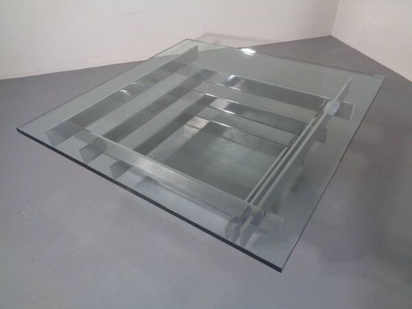Sculptural Chrome Coffee Table by David Hicks, Italy, 1960s