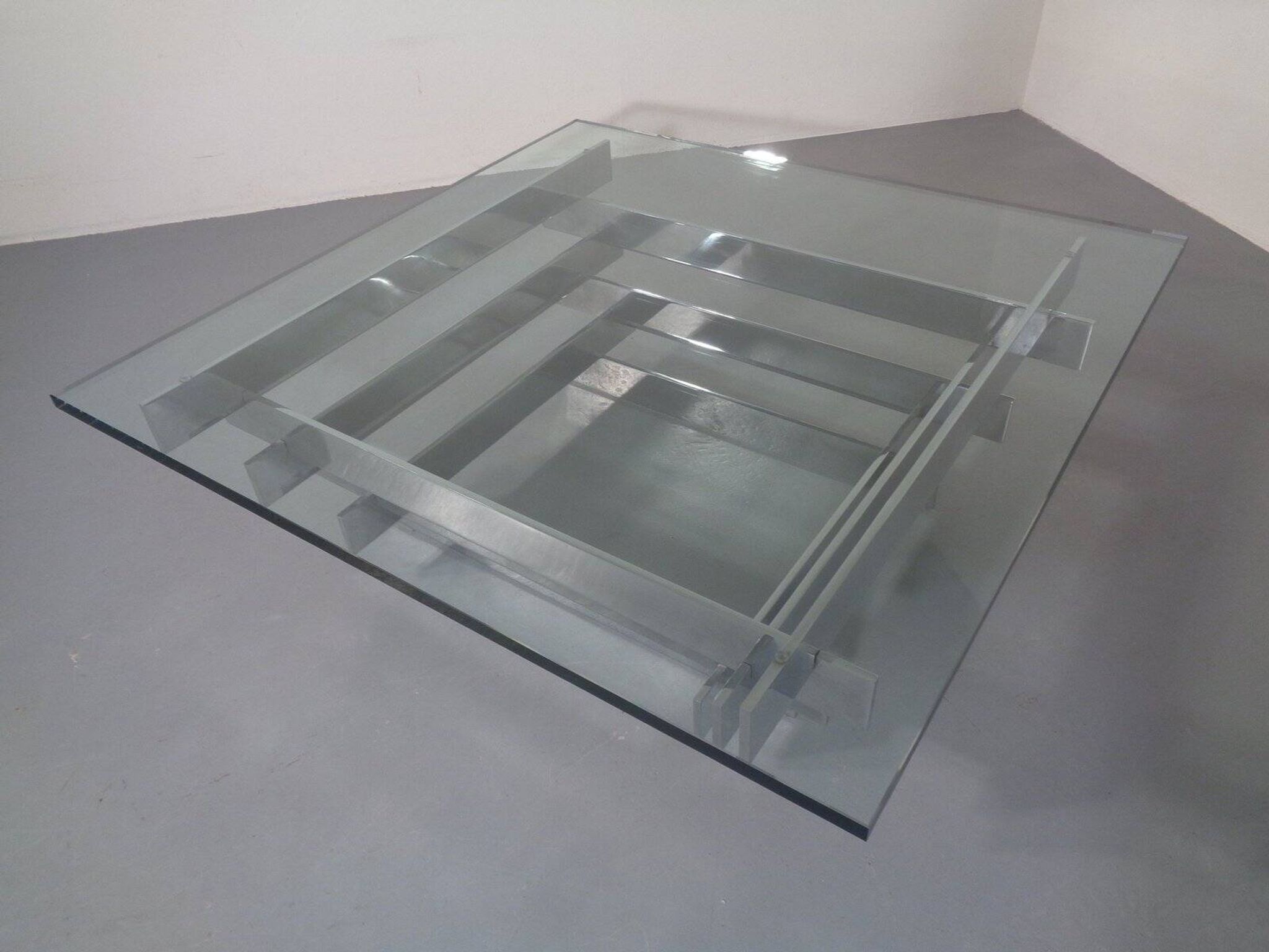 Sculptural Chrome Coffee Table by David Hicks, Italy, 1960s