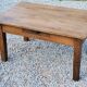 Oak farmhouse coffee table with spindle legs and one drawer, late 19th century