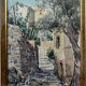 Watercolour painting by Jean Agron (born in 1867) Mediterranean alleyway