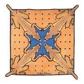 Tapis desert bar JC de Castelbajac 200x200 cm
