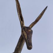 four vintage brass gazelle antelope sculptures