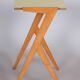 Midcentury small yellow table, beech, umakart, restored, Czechia, 1950s