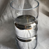 Vase verre argent