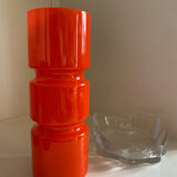 Fitz lamp in orange glass Vintage Habitat