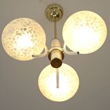 Vintage chandelier MCM Sputnik pendant lamp 1970s white hanging lamp