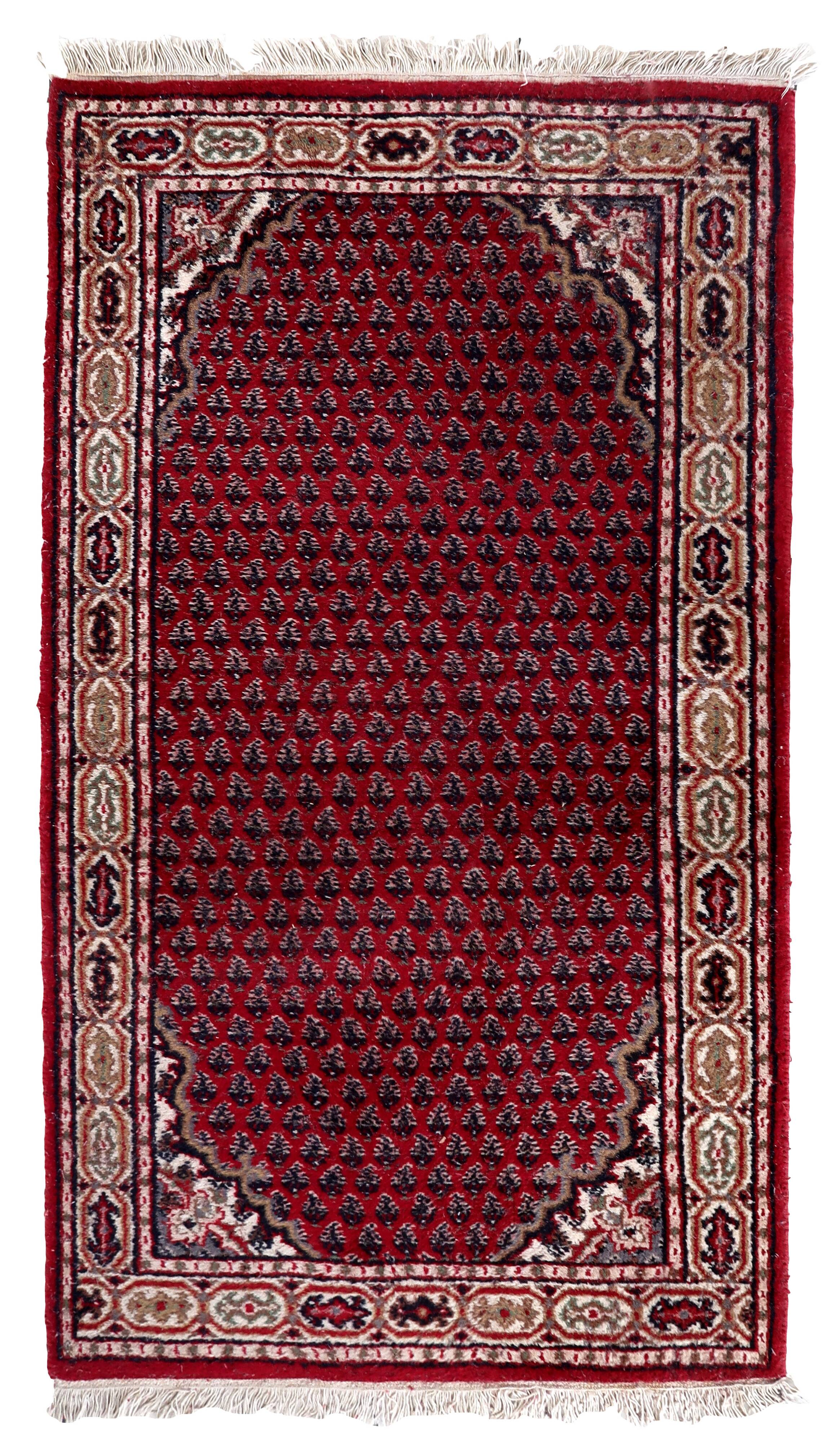 Tapis Vintage Seraband Indien Fait Main – 94 x 163 cm - 1C1032