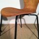 Set of 4 molded wooden chairs circa 1950