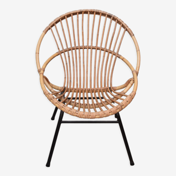 Adult rattan basket chair