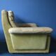 Patchwork leather olive green lounge chair and ottoman by Laauser, 1970s
