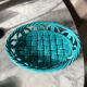 Vintage Vallauris woven ceramic dish