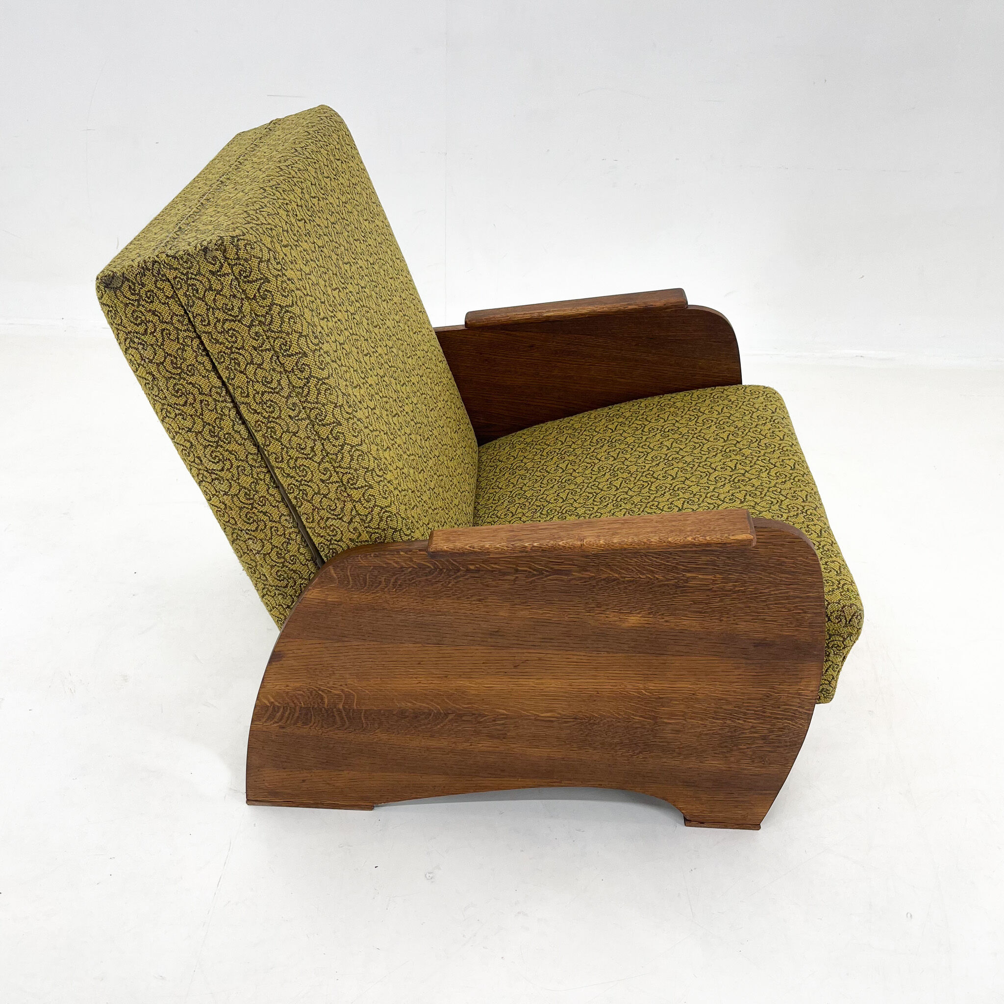1960s armchair convertible to daybed, czechoslovakia