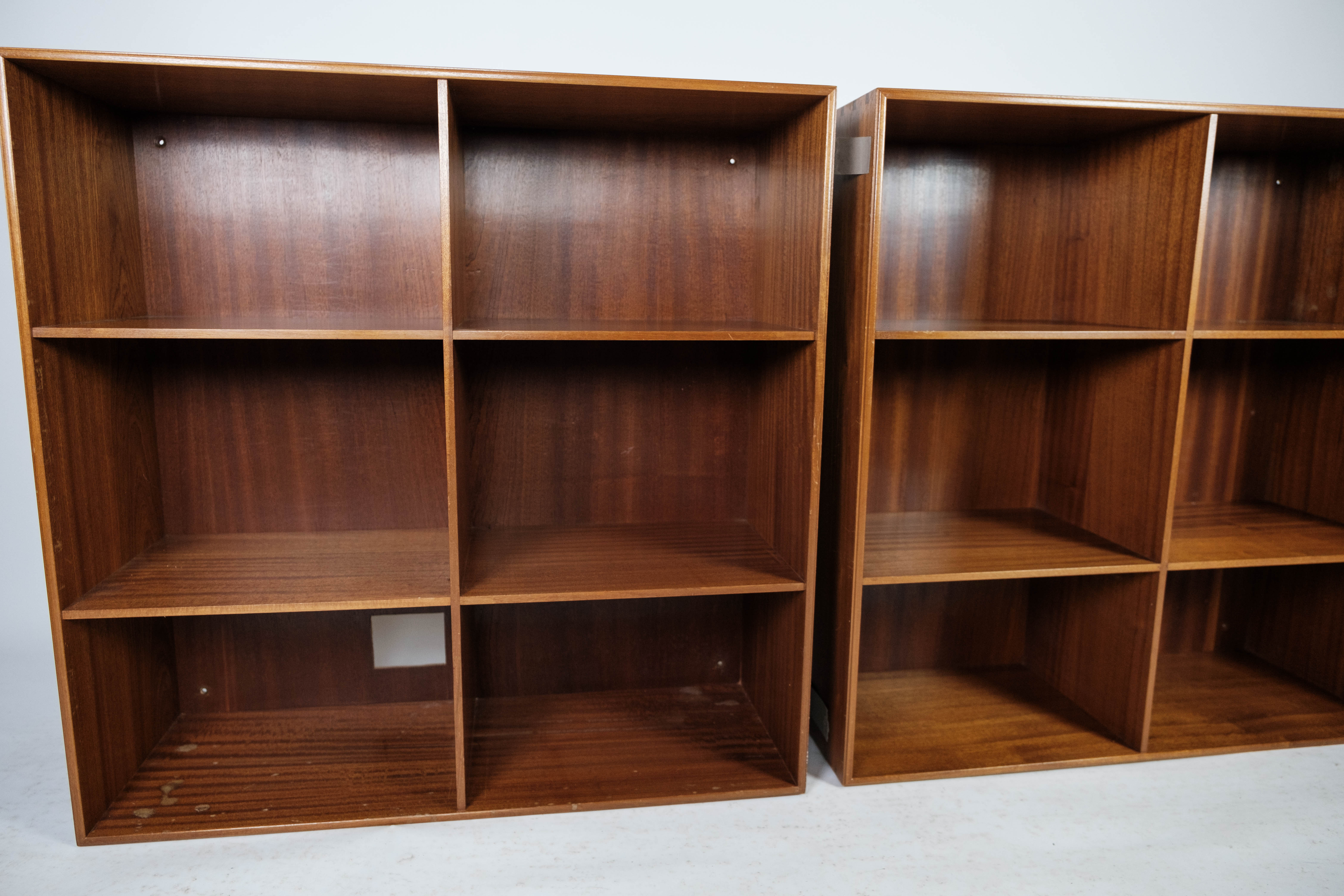 Bookcase in light mahogany designed by Mogens Koch and manufactured by Rud Rasmussen in the 1960s.