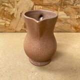 Antique VILLENAUXE Champagne Pitcher in Beige Ceramic Vintage