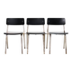 Set of six rare Friso Kramer stackable and foldable Revolt theatre chairs