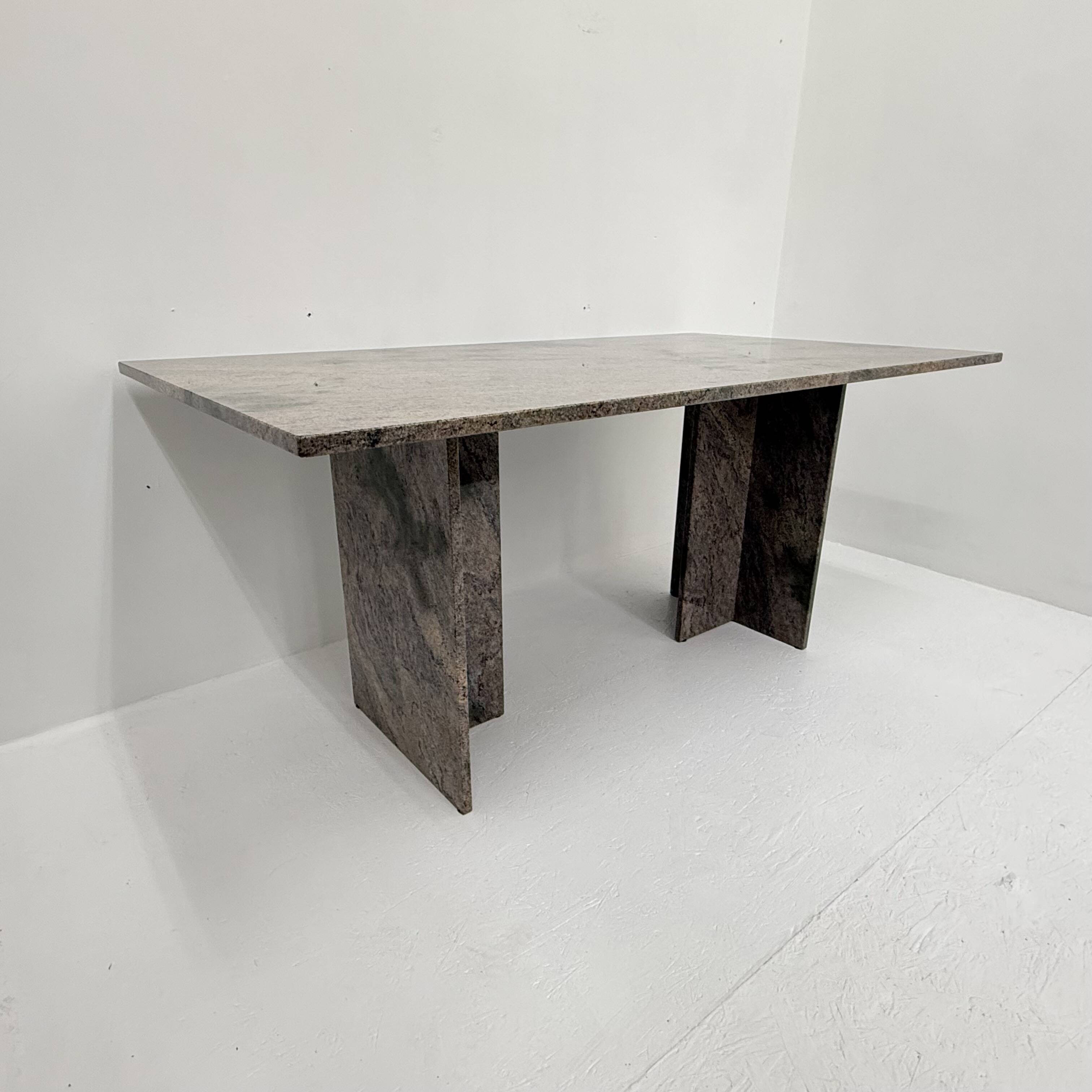 Mid-century modern granite dining table , 1970s