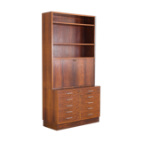Rosewood drop front secretary desk by Axel Christensen, Odder, ACO Møbler, Denmark, 60s