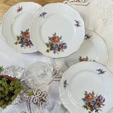 Service 6 assiettes dessert porcelaine ancienne Edelstein Bavaria