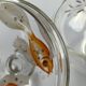 1930s Antique Bohemian Glass Bonbon Dish, Hand blown & painted, Art Deco