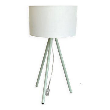 LAMPE Tripode METAL Vert Années 90