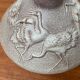 Large vase in German pottery from the mid-century with a crane ornament from Cortendorf.