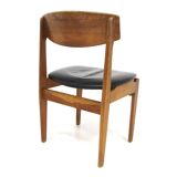 Set of 6 leather chairs, FDB Møbler, Denmark, 1960s