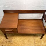 Mid-Century Retro Vintage Teak Telephone Seat by Chippy Heath 1960 British