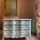 Antique Louis XV style chest of drawers in crossbow shape