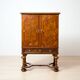 Neo-Baroque German Walnut Cocktail Cabinet, 1900s