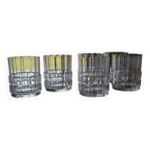 6 verres à whisky en cristal taillé