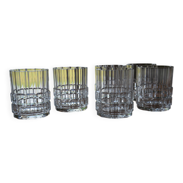 6 cut crystal whisky glasses