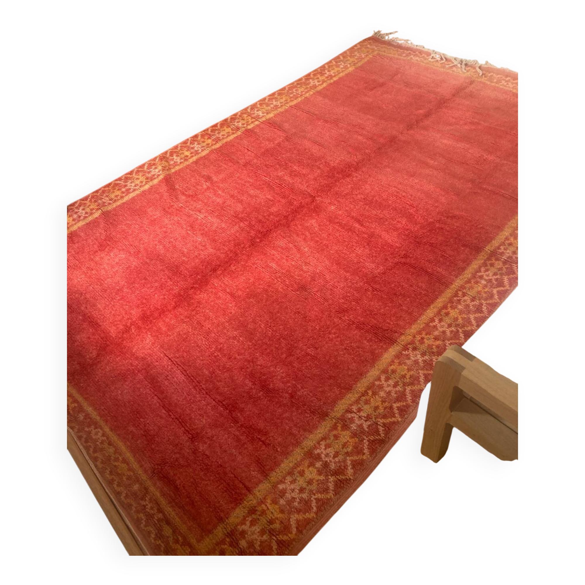 Tapis berbère rose et jaune Maroc