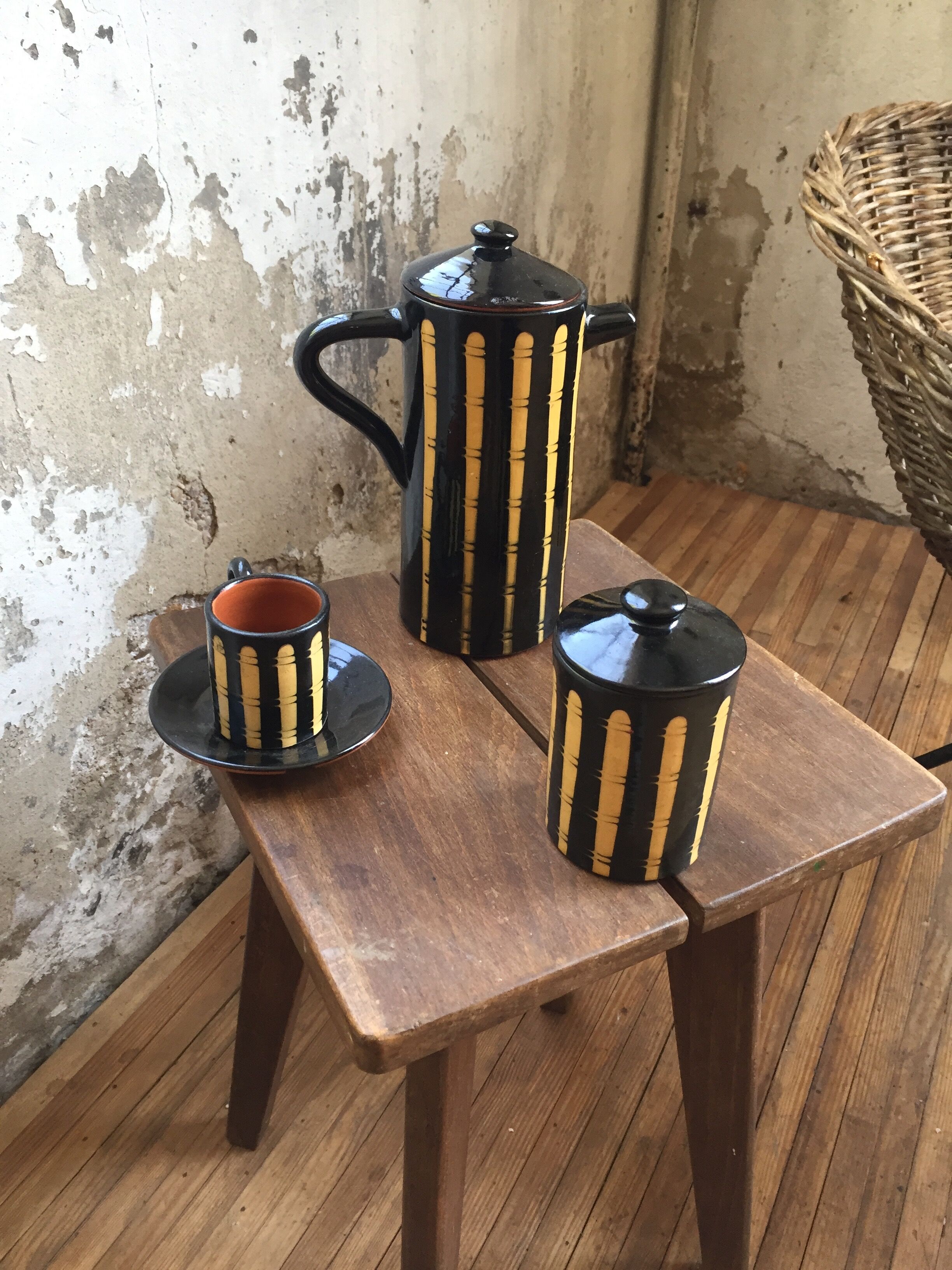 Coffee service in ceramic Bulgaria 70s