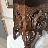 Tabouret sculpté rustique forêt noire