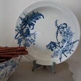 Round plate, ironstone, Clairefontaine Sanejouand & Graves 1890 "Flowers"