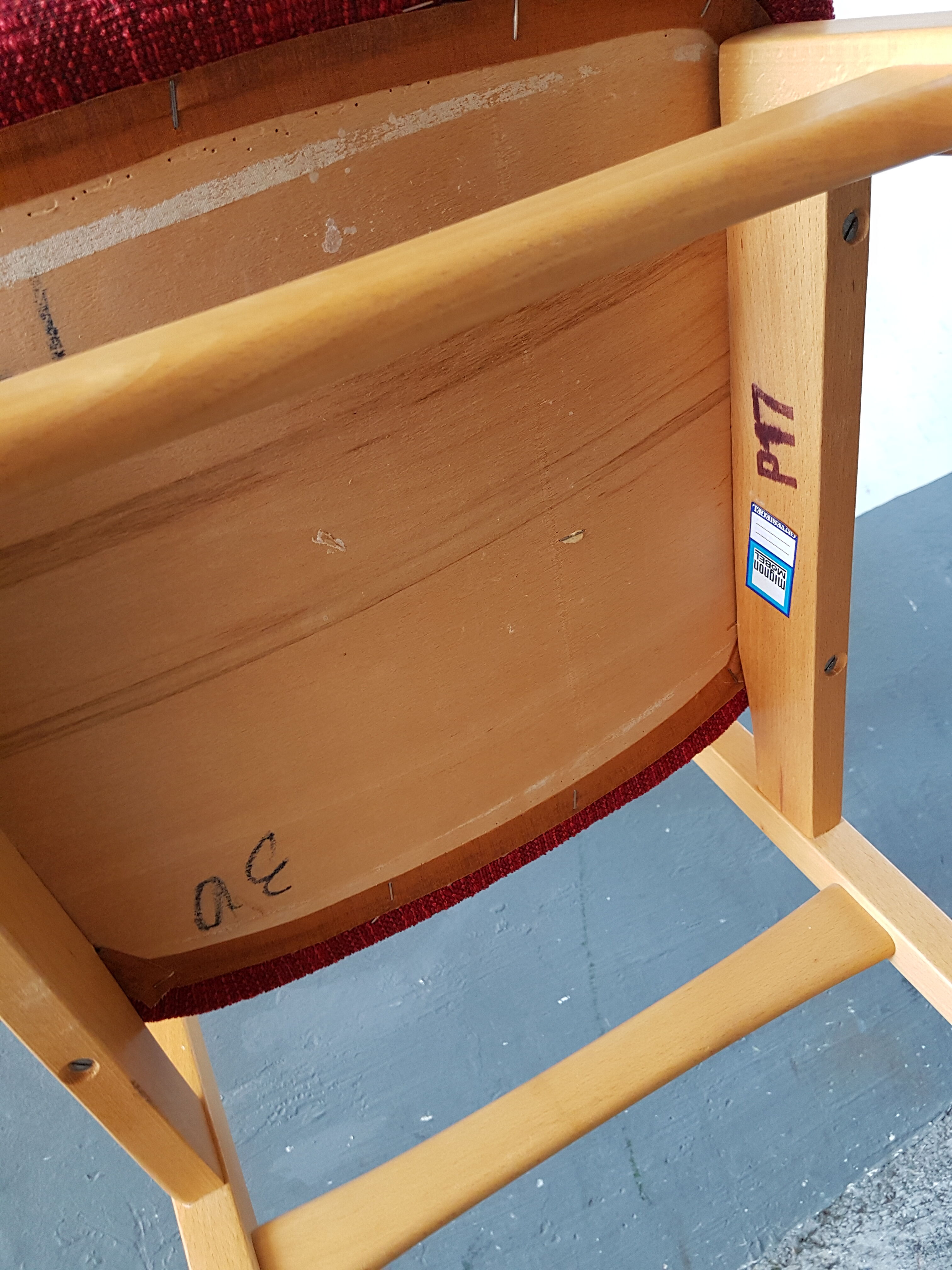 Chair the 50s 60s seat in wool