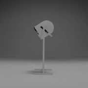 Rare metal and chrome floor lamp by Goffredo Reggiani, Italy, 1970s