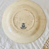 Antique opaque porcelain plates from Gien, Provençal model