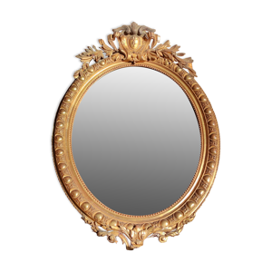 Miroir doré ovale 81x116cm