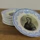 Set of 12 souvenir plates of Lourdes Digoin & Sarreguemines