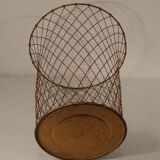 Vintage wired metal paper basket