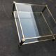 Pierre Vandel two-tier coffee table in lacquered metal and glass
