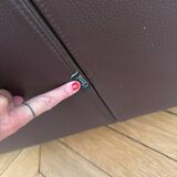 CINNA Brown leather sofa 4 seats Exclusive model Didier Gomez