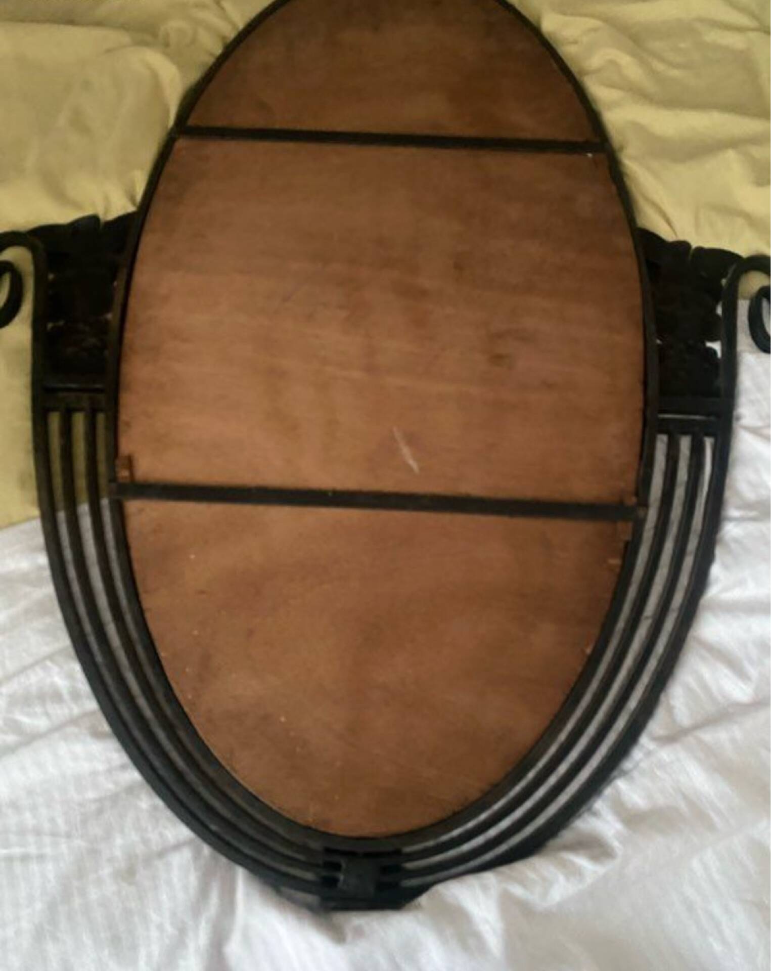 Art deco wrought iron mirror