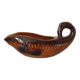 Sarreguemines / Saucière en forme poisson en céramique Barbotine