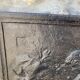 plate fireplace cast iron old Cupid